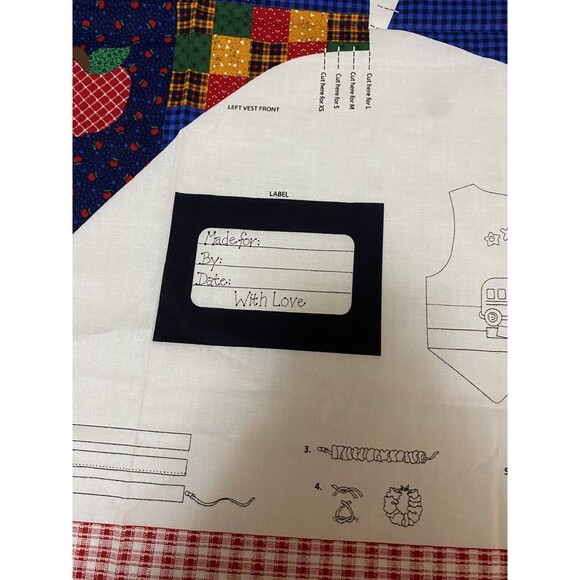 Kids Back To School Vest Cut And Sew New - Picture 6 of 6